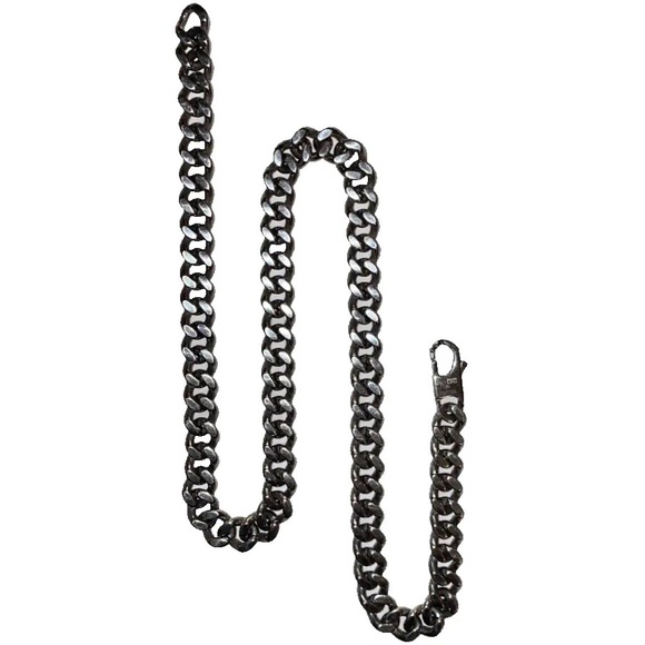 18k stainless steel made in Italy OTC Cuban Link Silver chain. - Picture 5 of 14